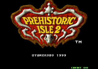 Prehistoric Isle 2 title screen for Neo Geo